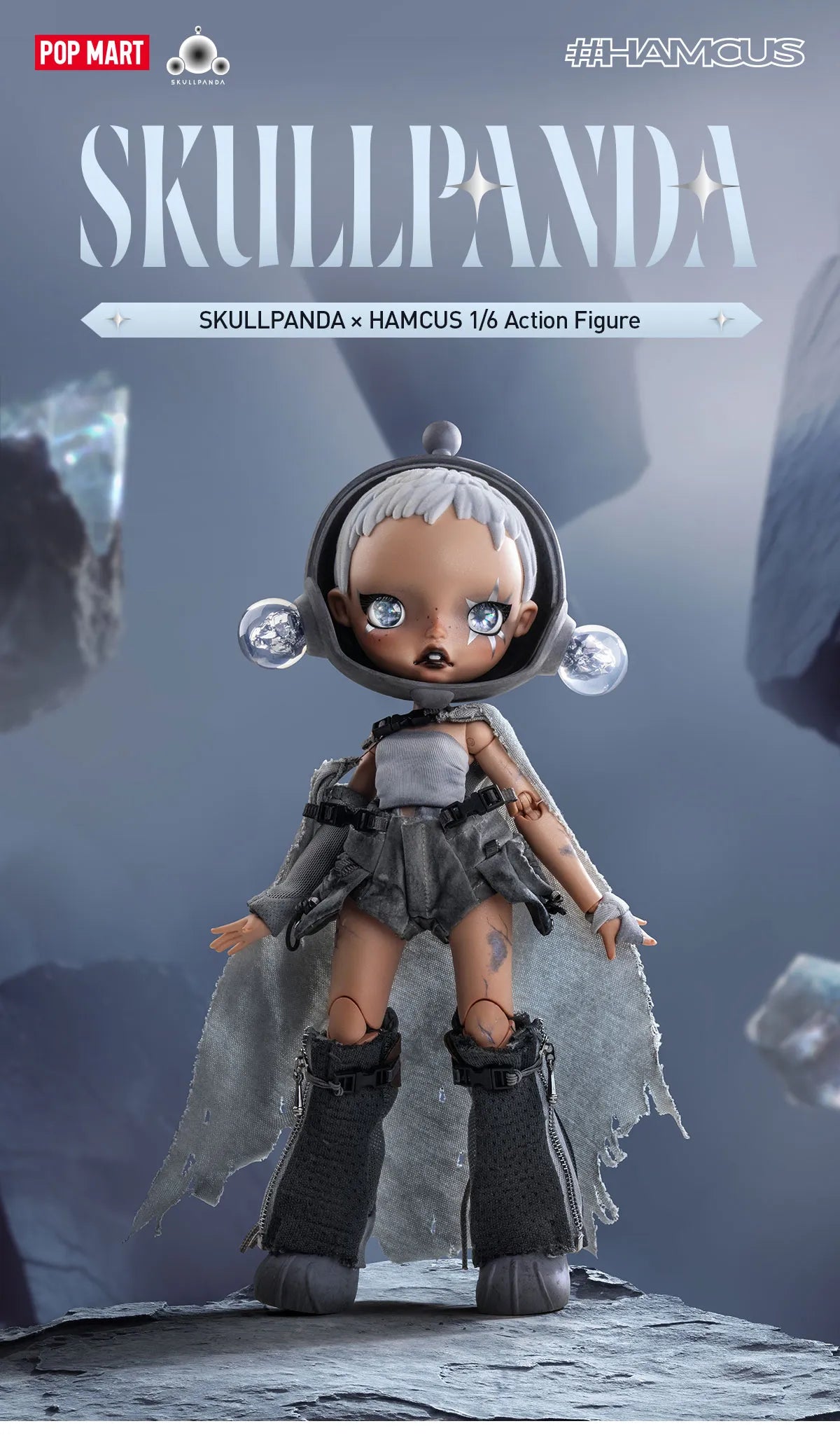 SKULLPANDA × HAMCUS 1/6 アクションフィギュア Amazon.com: POP MART SKULLPANDA × HAMCUS 1/6 Action Figure