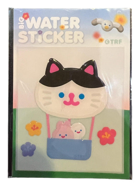 Cat Hot Air Balloon Water Sticker - Bubble Wrapp Toys