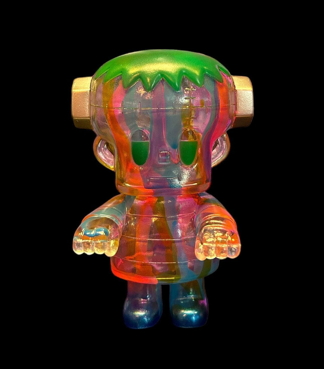 Neon Dream Frankie!! (Clear) by Art Junkie x Bubble Wrapp Sofubi Bubble Wrapp