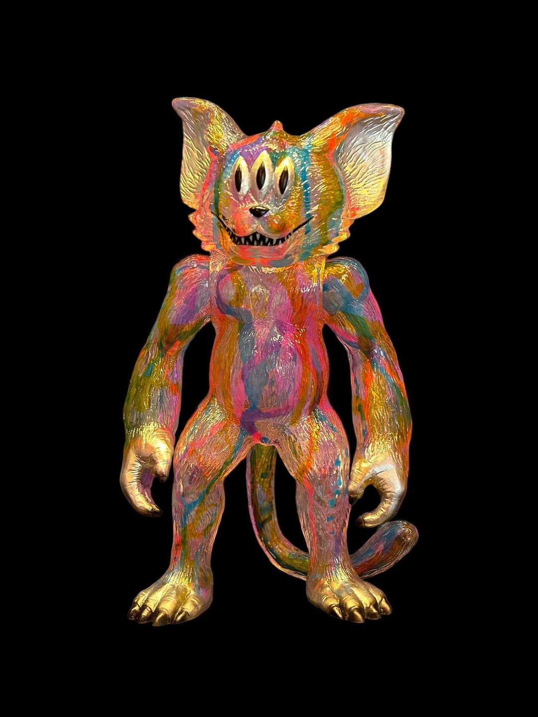 Neon Dream Violent Cat (Clear) by Art Junkie x Bubble Wrapp Sofubi Bubble Wrapp