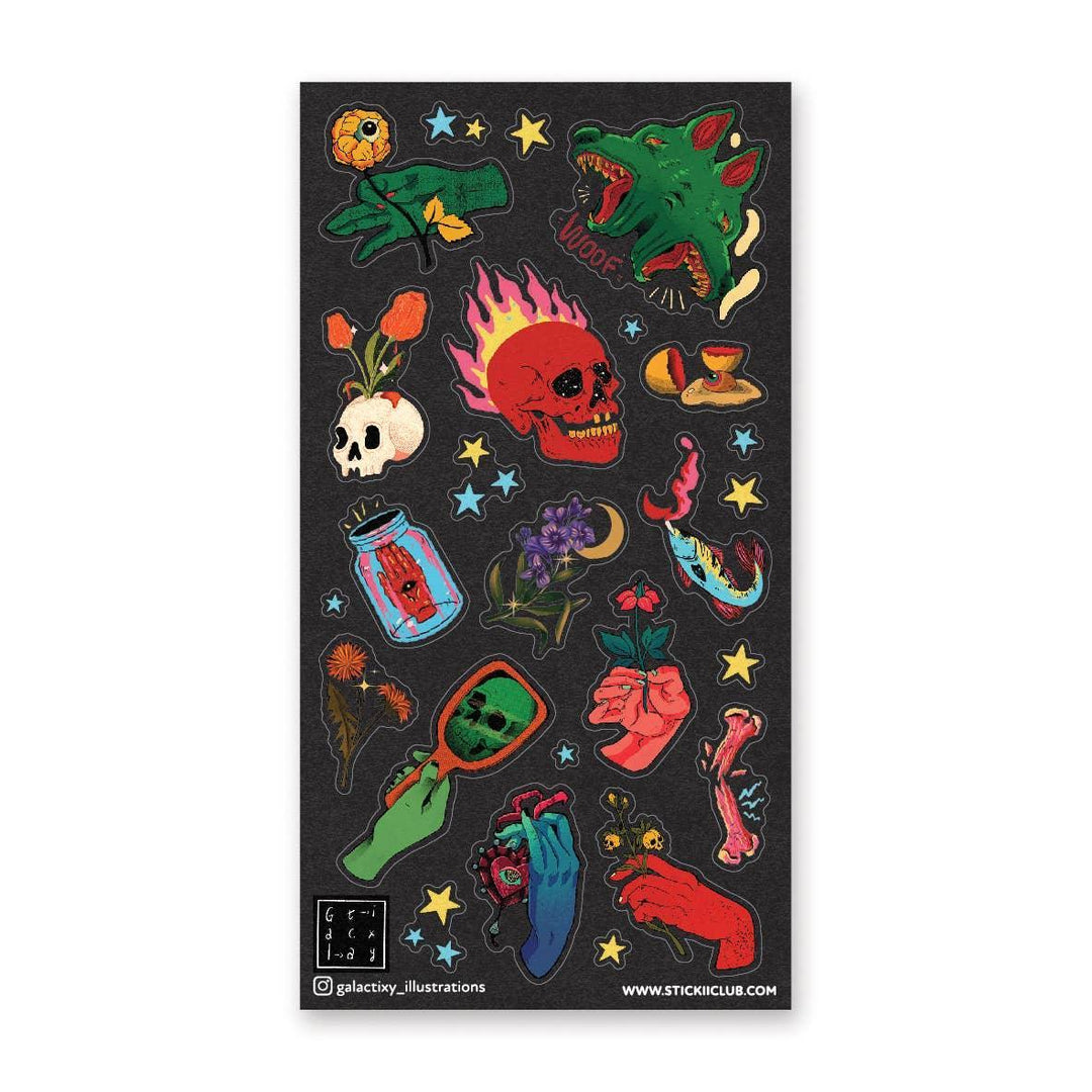 Ghostly Nature Sticker Sheet Decorative Stickers STICKII