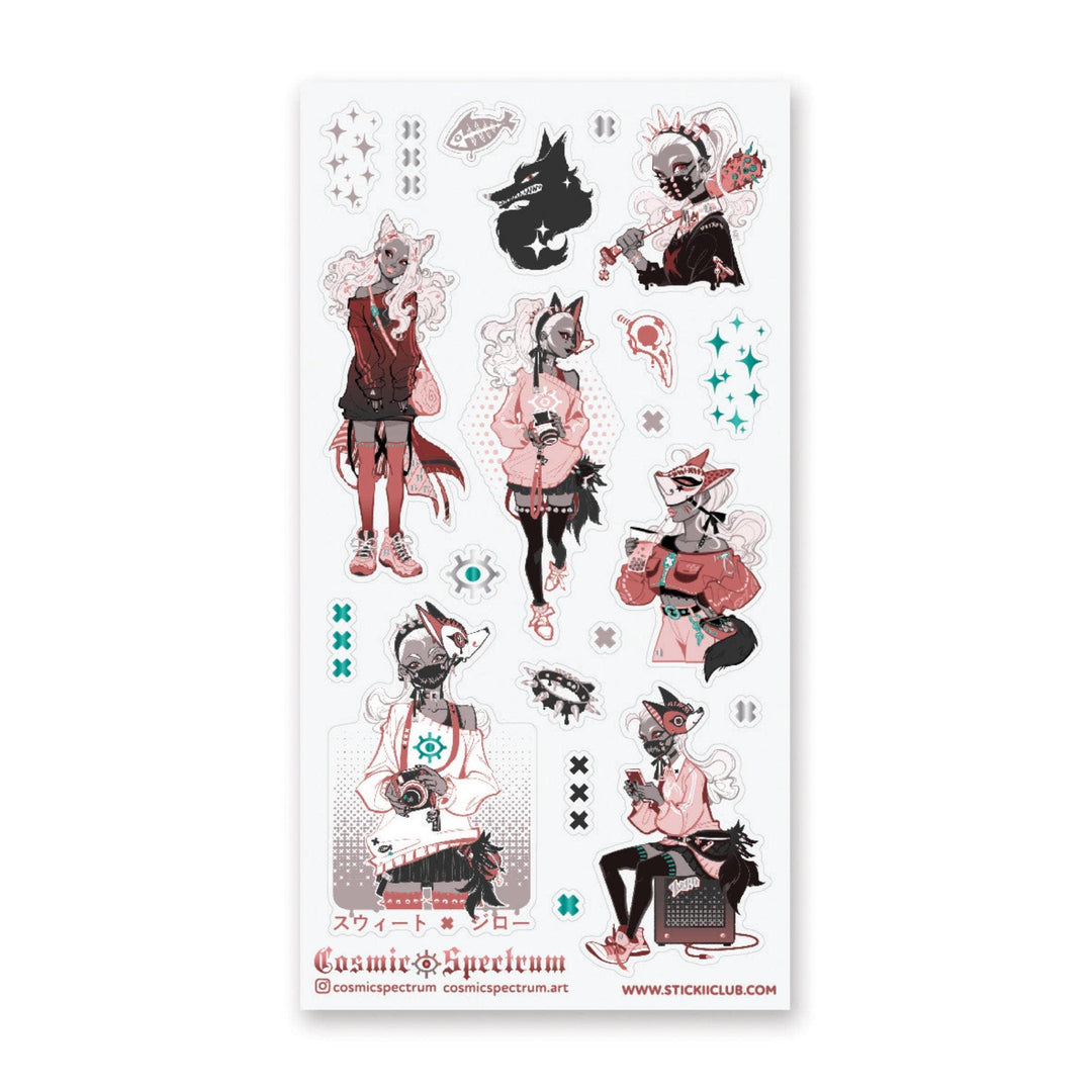 Stylish Streetwear Sticker Sheet STICKII