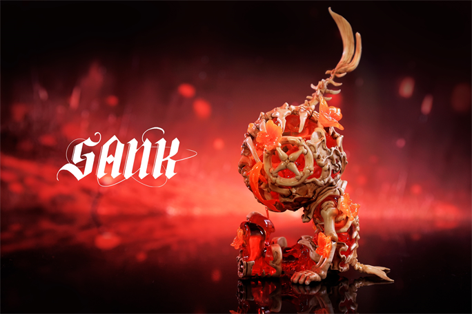 Good Night Series - Whale Bloom - Red - Preorder Designer Art Toy SANK TOYS