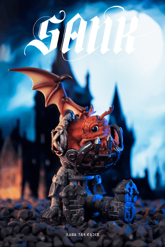 Good Night Series - Dragon - Red Designer Art Toy SANK TOYS