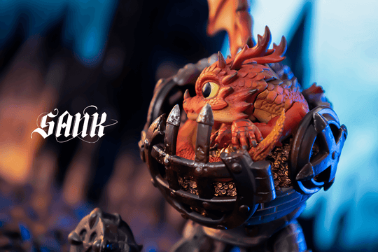Good Night Series - Dragon - Red Designer Art Toy SANK TOYS