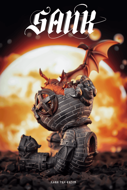 Good Night Series - Dragon - Red Designer Art Toy SANK TOYS