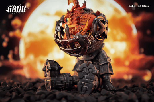 Good Night Series - Dragon - Red Designer Art Toy SANK TOYS
