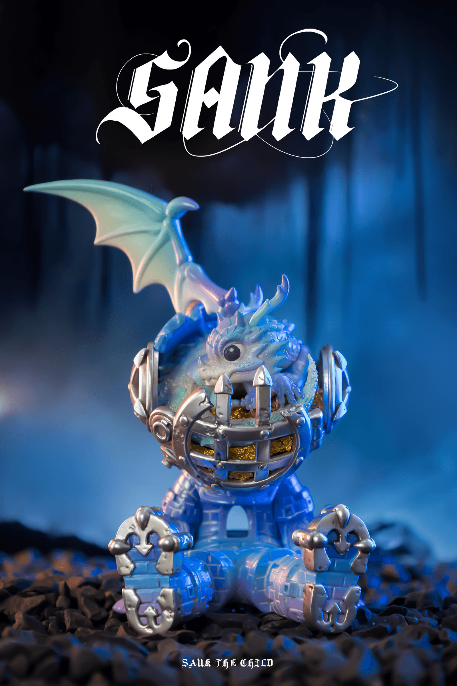 Good Night Series - Dragon - Blue Designer Art Toy SANK TOYS