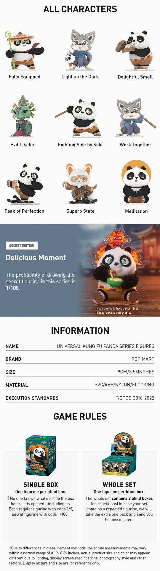 Universal Kung Fu Panda Blind Box Series blind boxes POP MART