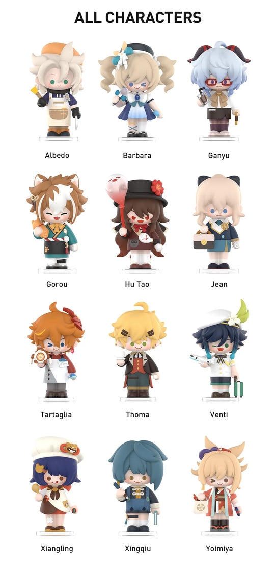 Genshin Impact Dress-Up Dreams Themed Chibi Series Figures Designer Art Toy POP MART