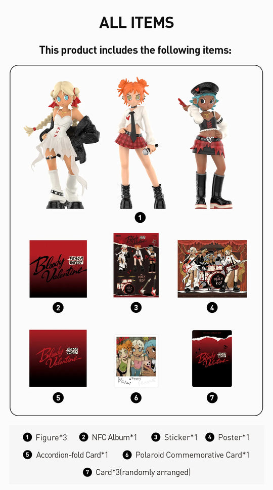 Peach Riot Bloody Valentine Figures Designer Art Toy POP MART
