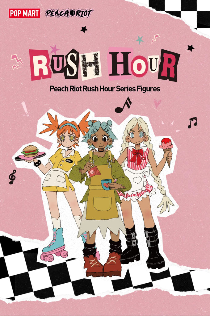 Amazon.com: POP MART Peach Riot Rush Hour Series Figures