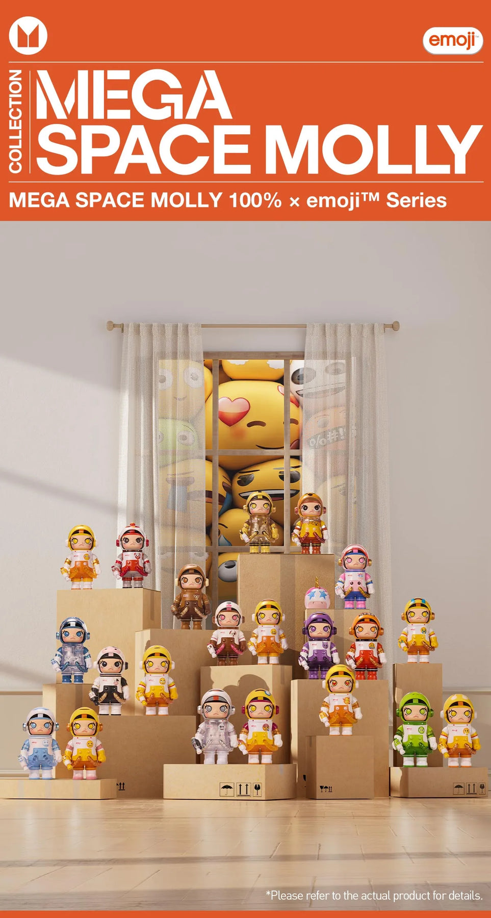 MEGA SPACE MOLLY 100% × emoji？ Series - POP MART (United