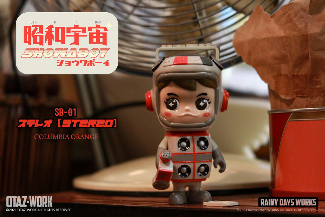 SHOWABOY: SB-01~STEREO Wave 2 - COLUMBIA ORANGE by OTAZ-WORK x Rainy Days Works Designer Art Toy OTAZ-WORK x Rainy Days Works