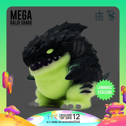 Mega Kaiju Shark Luminous Version - Preorder Designer Art Toy Kuchu X Merry Go Round