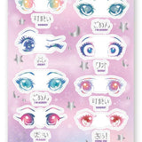 Anime Eyes Sticker Sheet
