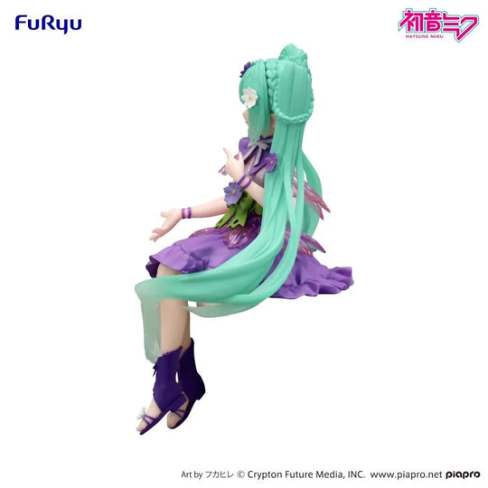 Hatsune Miku Noodle Stopper Figure Flower Fairy Cosmos Purple Color Ver. Art toy FuRyu