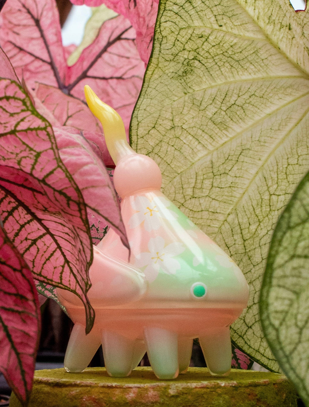 Sakura Sashimi by Hanamusic (Pink + Green) Sofubi Hanamusic