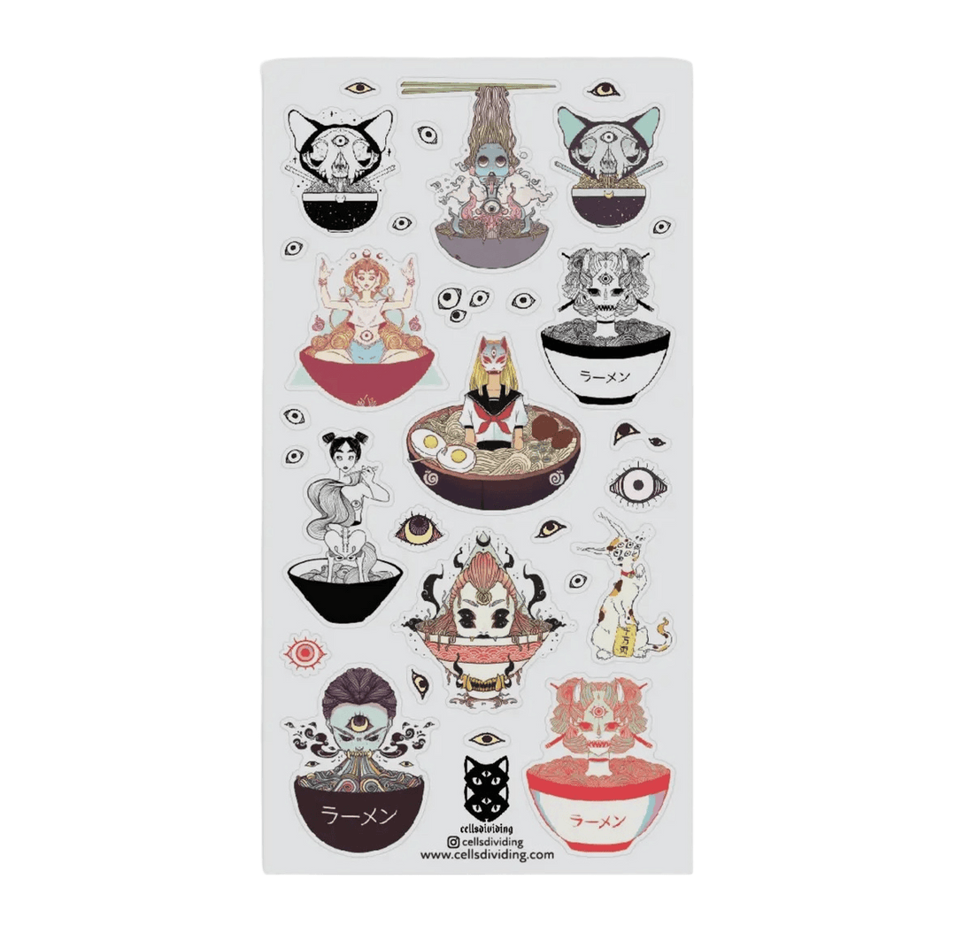 Ramen Monsters Sticker Sheet Stationary STICKII
