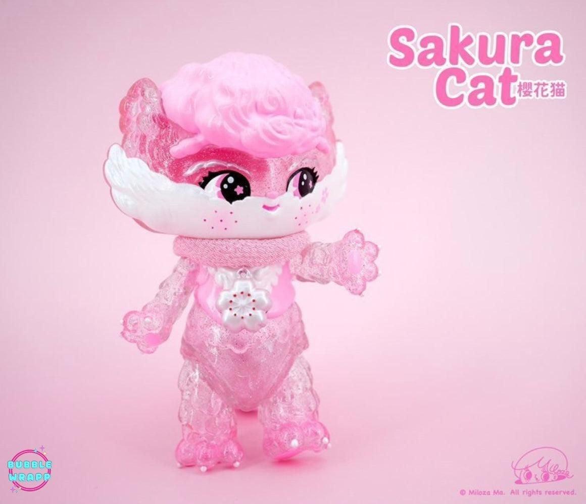 Sakura Cat by Miloza Ma x Bubble Wrapp (Bubble Wrapp Exclusive) Sofubi Miloza Ma x Bubble Wrapp