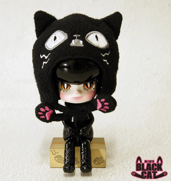 Miwu - Black Cat by Burning Monster Designer Art Toy Burning Monster