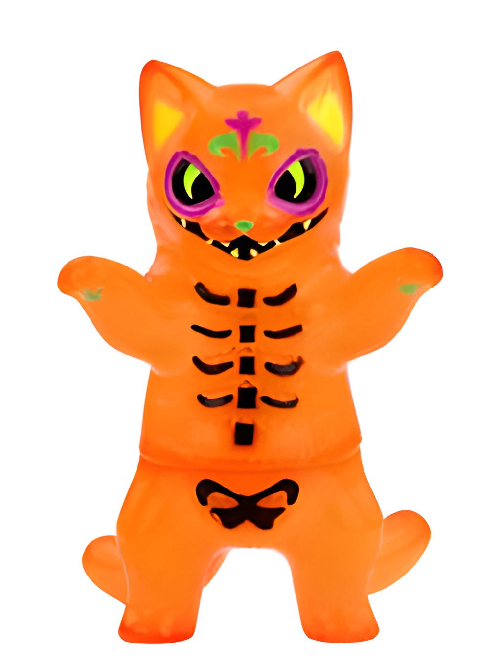 Negora Orange Sugar Skull by Konatsu Sofubi FEWMANY