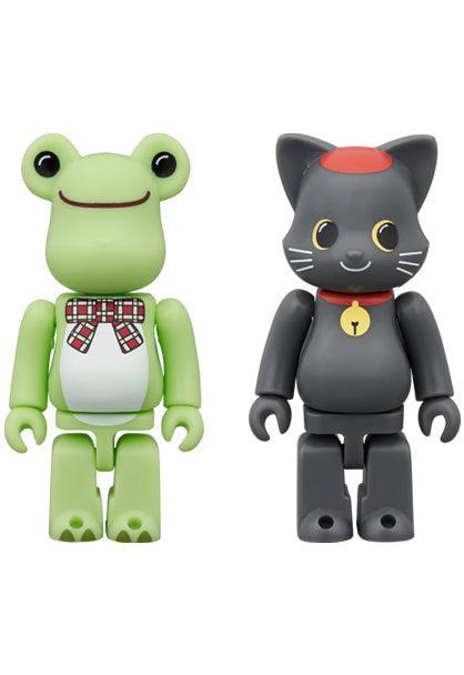 BE@RBRICK Pickles the Frog & NY@BRICK Black Cat Pierre 100% 2 Figure Set Designer Toys Medicom Toy