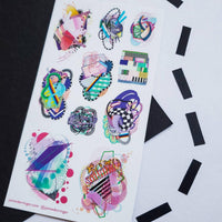 Abstract Rainbows Sticker Sheet