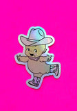 Cowpoke Kewtie Hologram Sticker