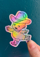 Cowpoke Kewtie Hologram Sticker