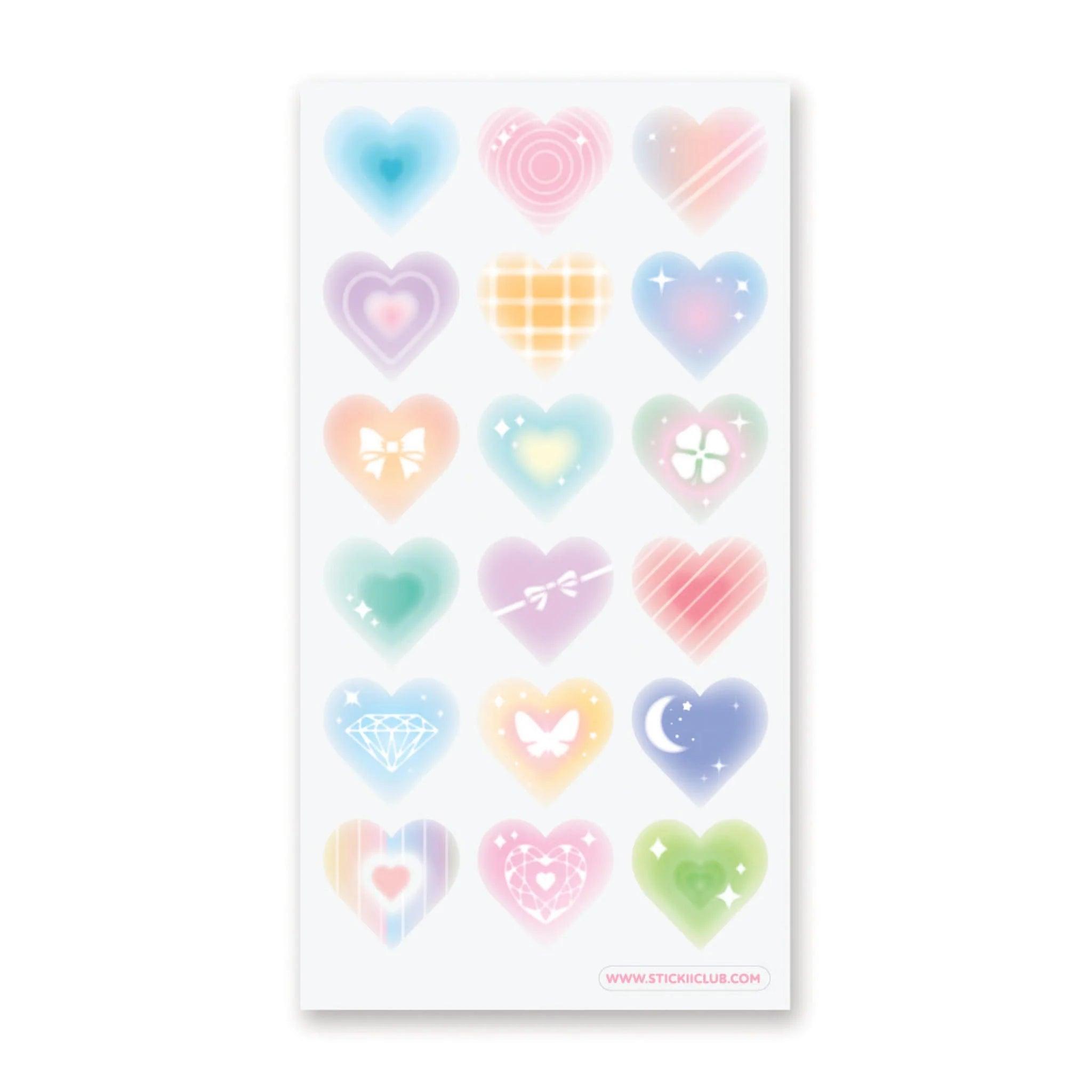 My Pastel Heart Sticker Sheet Sticker STICKII