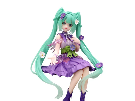 Hatsune Miku Noodle Stopper Figure Flower Fairy Cosmos Purple Color Ver. Art toy FuRyu