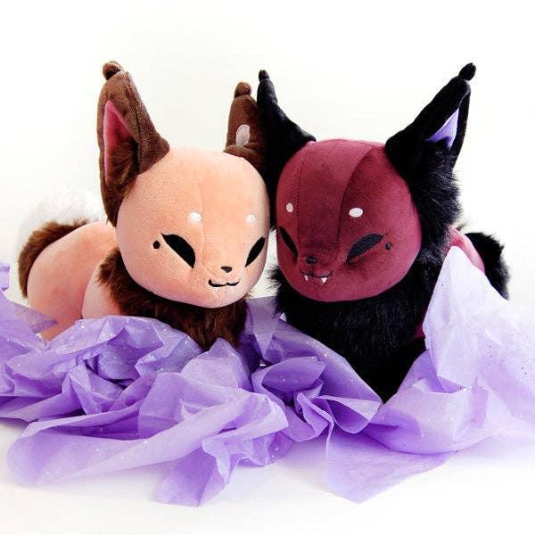 Floral Frolic Dawnsing Night Purple Fox Plush Plush Floral Frolic