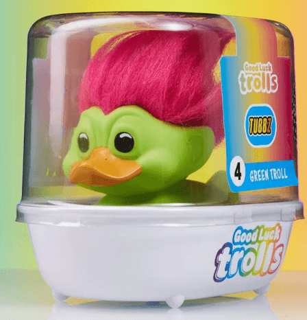 Good Luck Trolls Green Troll Designer Art Toy TUBBZ