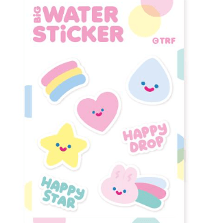 Happy Cosmo Starburst Big Water Sticker - Bubble Wrapp Toys