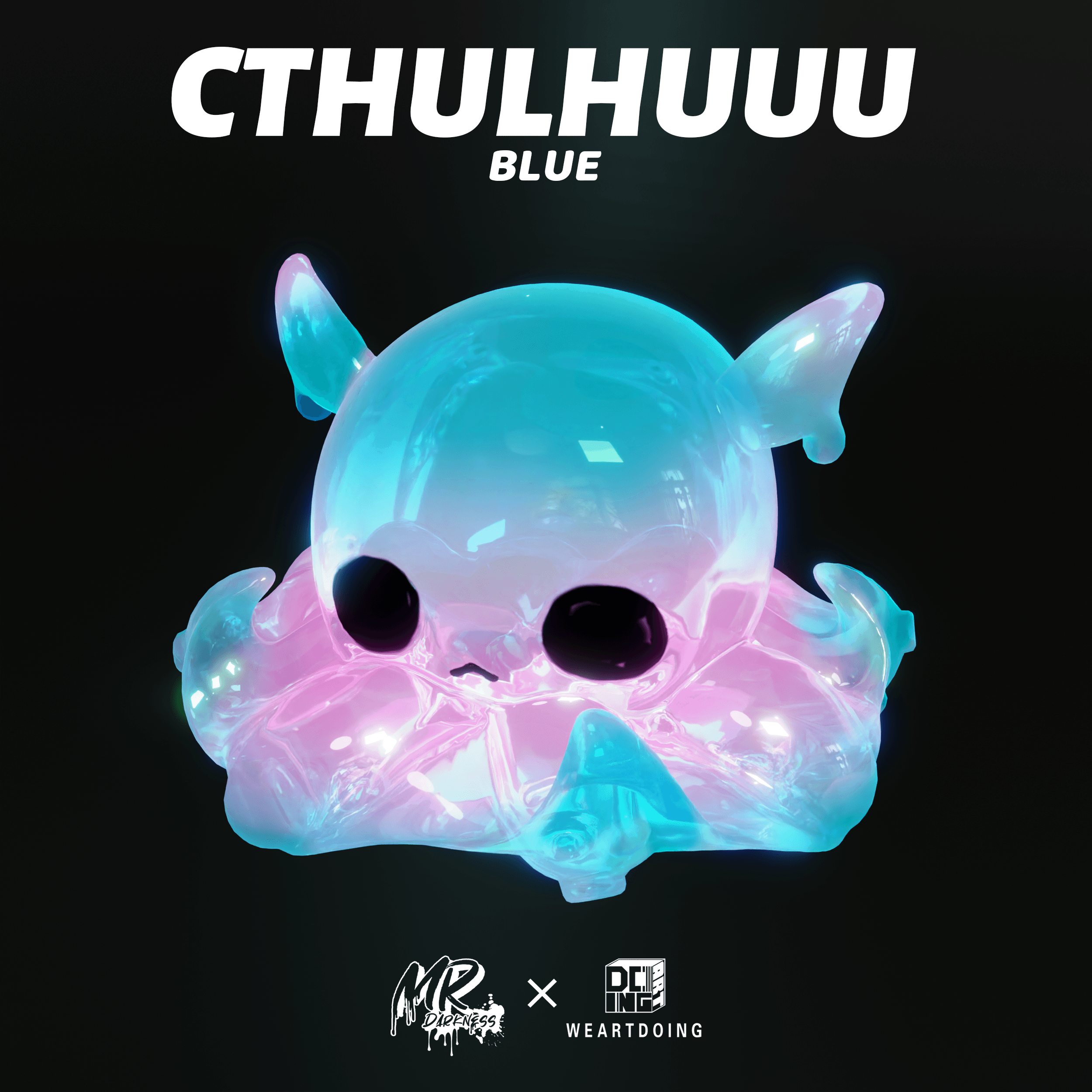 Cthulhuuu - Blue Designer Art Toy WeArtDoing x Mr.DK