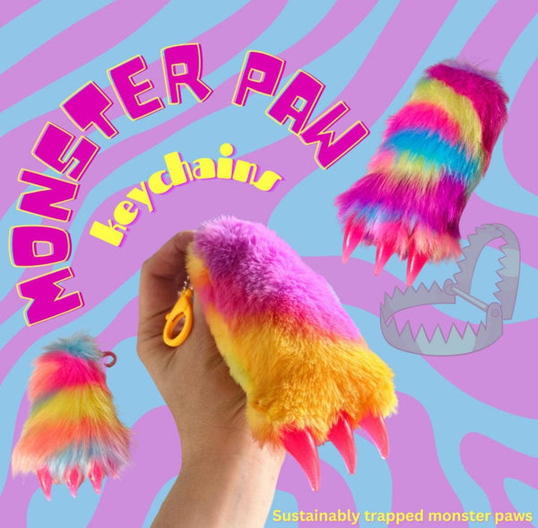 Monster Paw Keychains by Haley Lane - Bubble Wrapp Toys