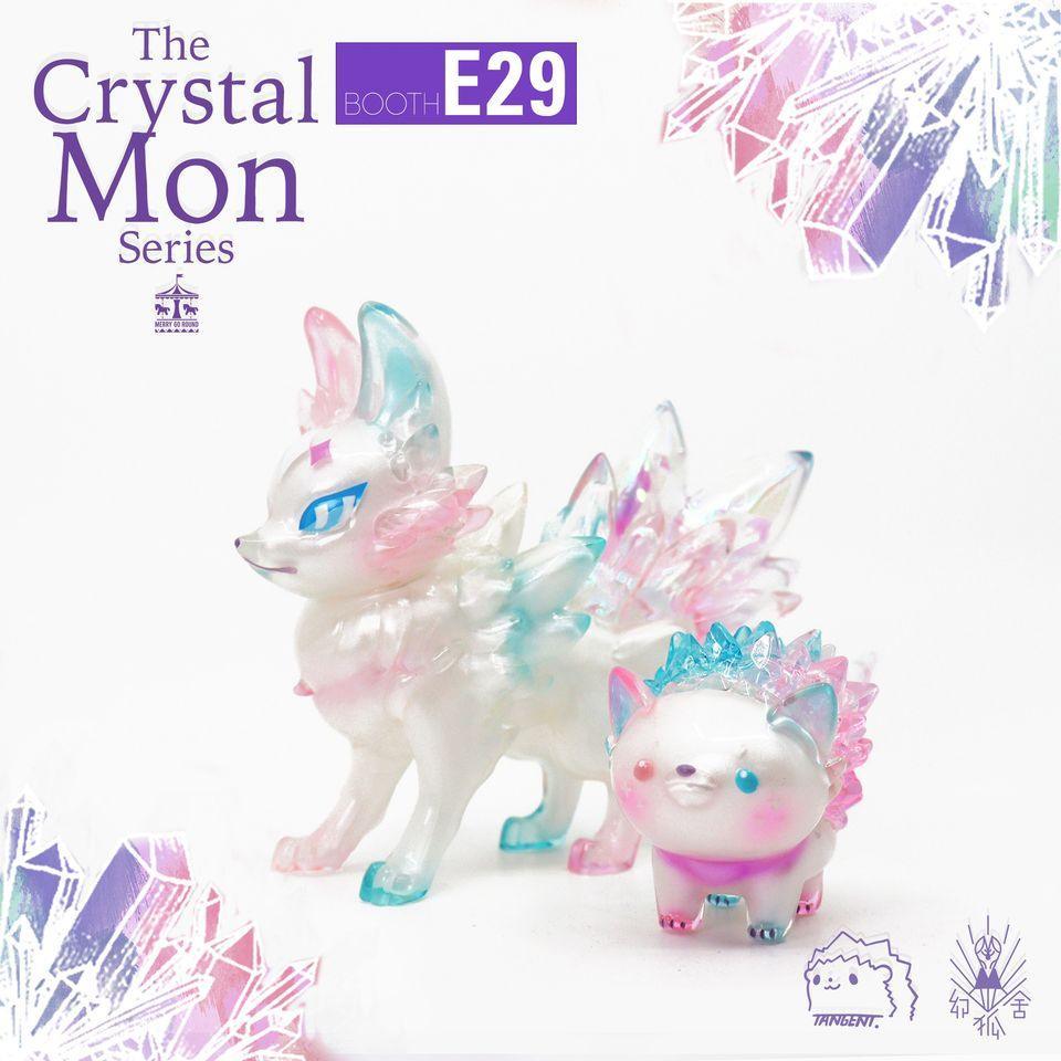 Moonstone Crystal Fox Genko & Bokey Designer Art Toy 幻狐舍 X Tangent X Merry Go Round Crystal Fox Genko & Bokey Set