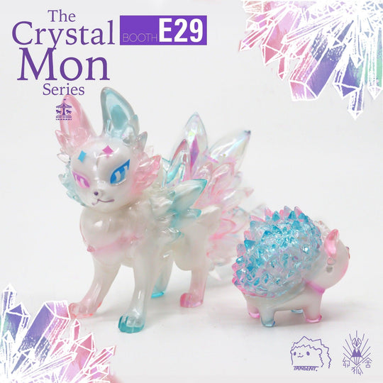 Moonstone Crystal Fox Genko & Bokey Designer Art Toy 幻狐舍 X Tangent X Merry Go Round