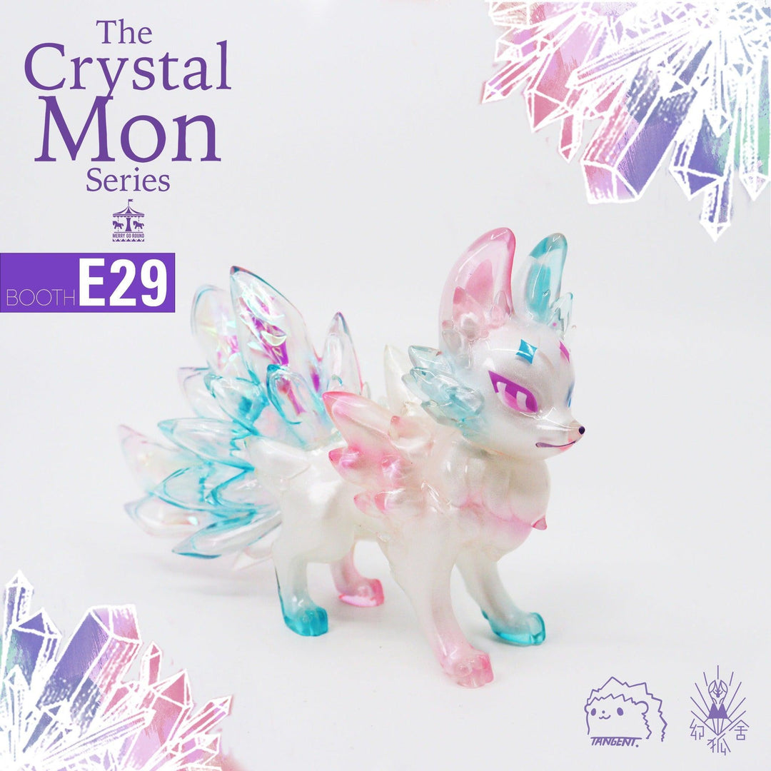 Moonstone Crystal Fox Genko & Bokey Designer Art Toy 幻狐舍 X Tangent X Merry Go Round Crystal Fox Genko