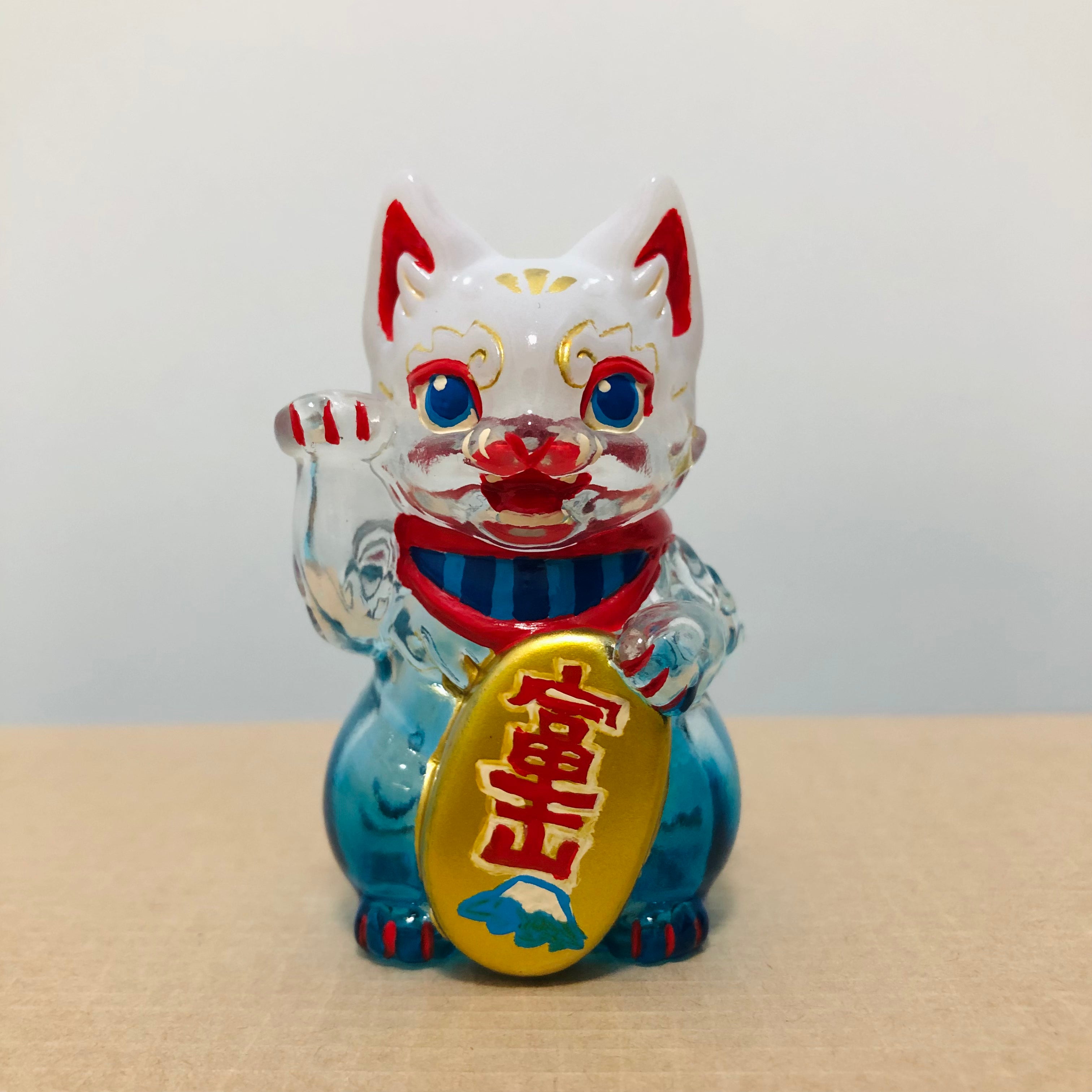 Mount Fuji Lucky Cat by Genkosha Sofubi 幻狐舍 genkosha