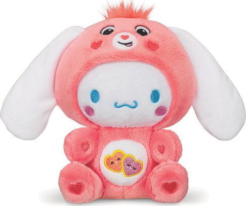 Hello Kitty and Friends Care Bears Plush Schylling Cinnamoroll dressed as Love-A-Lot Bear