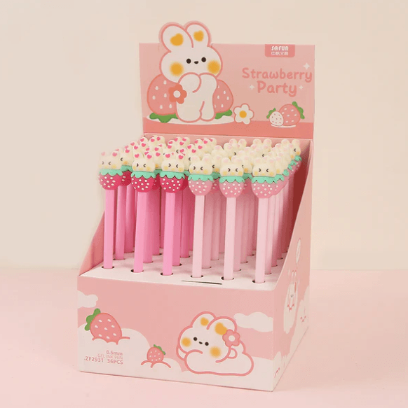 Strawberry Gel Pen Party - Bubble Wrapp Toys