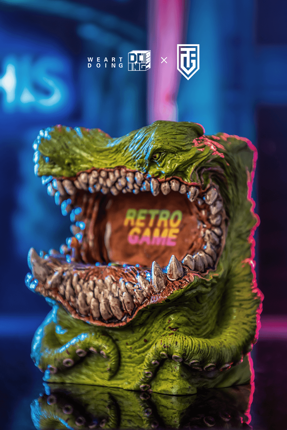 WeArtDoing X George Tsougkouzidis Arcade Monster - Green Designer Art Toy WeArtDoing