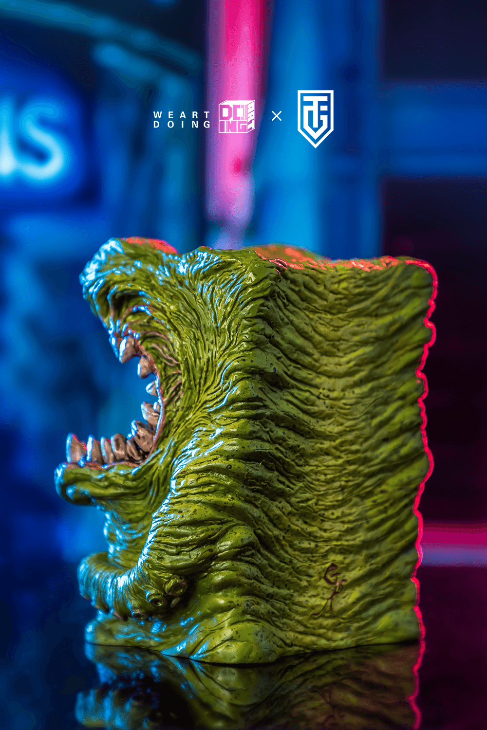 WeArtDoing X George Tsougkouzidis Arcade Monster - Green Designer Art Toy WeArtDoing