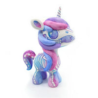 6" Candy Watercolor Skeleton Unicorn by Jessica Emmett Studios - Bubble Wrapp Toys