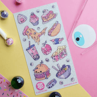 Bone Apple Teeth Sticker Sheet - Bubble Wrapp Toys