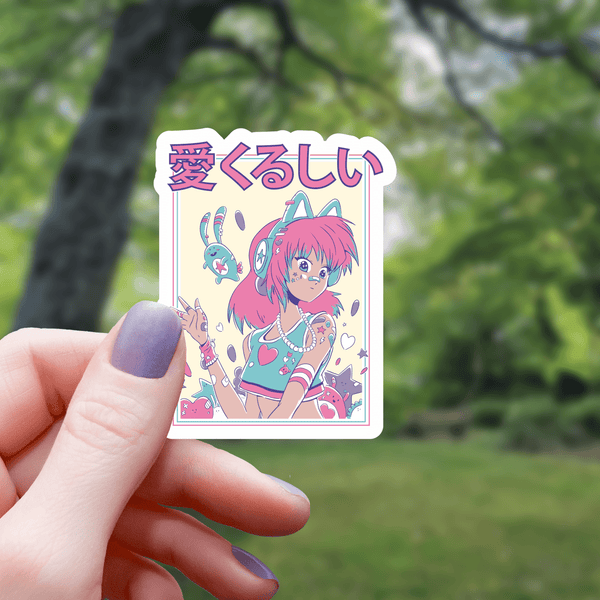 Candycore Anime Girl Pastel Sticker - 3" - Bubble Wrapp Toys