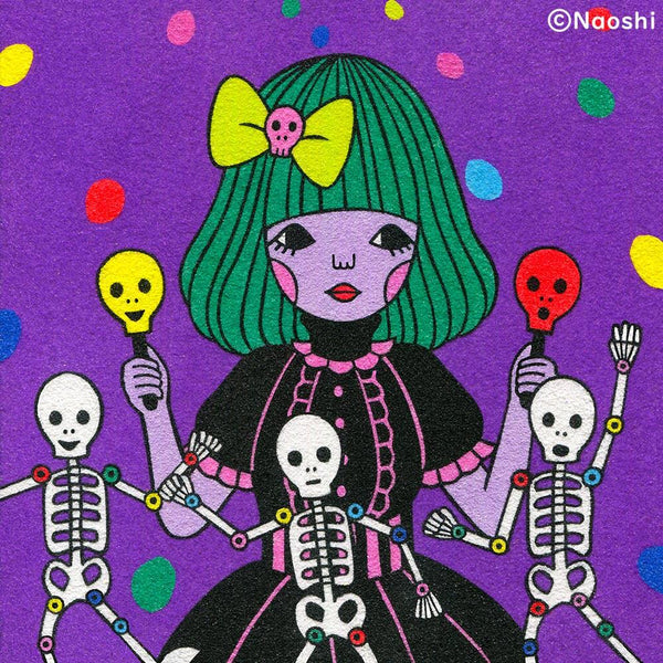 Dancing Skeletons Print by Naoshi - Bubble Wrapp Toys