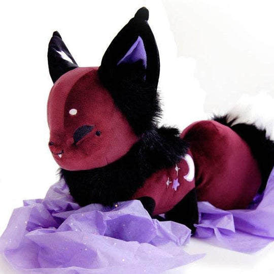 Floral Frolic Dawnsing Night Purple Fox Plush Plush Floral Frolic